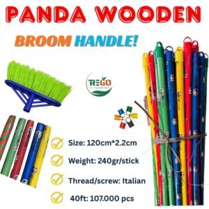 Panda Wooden Broom Handle